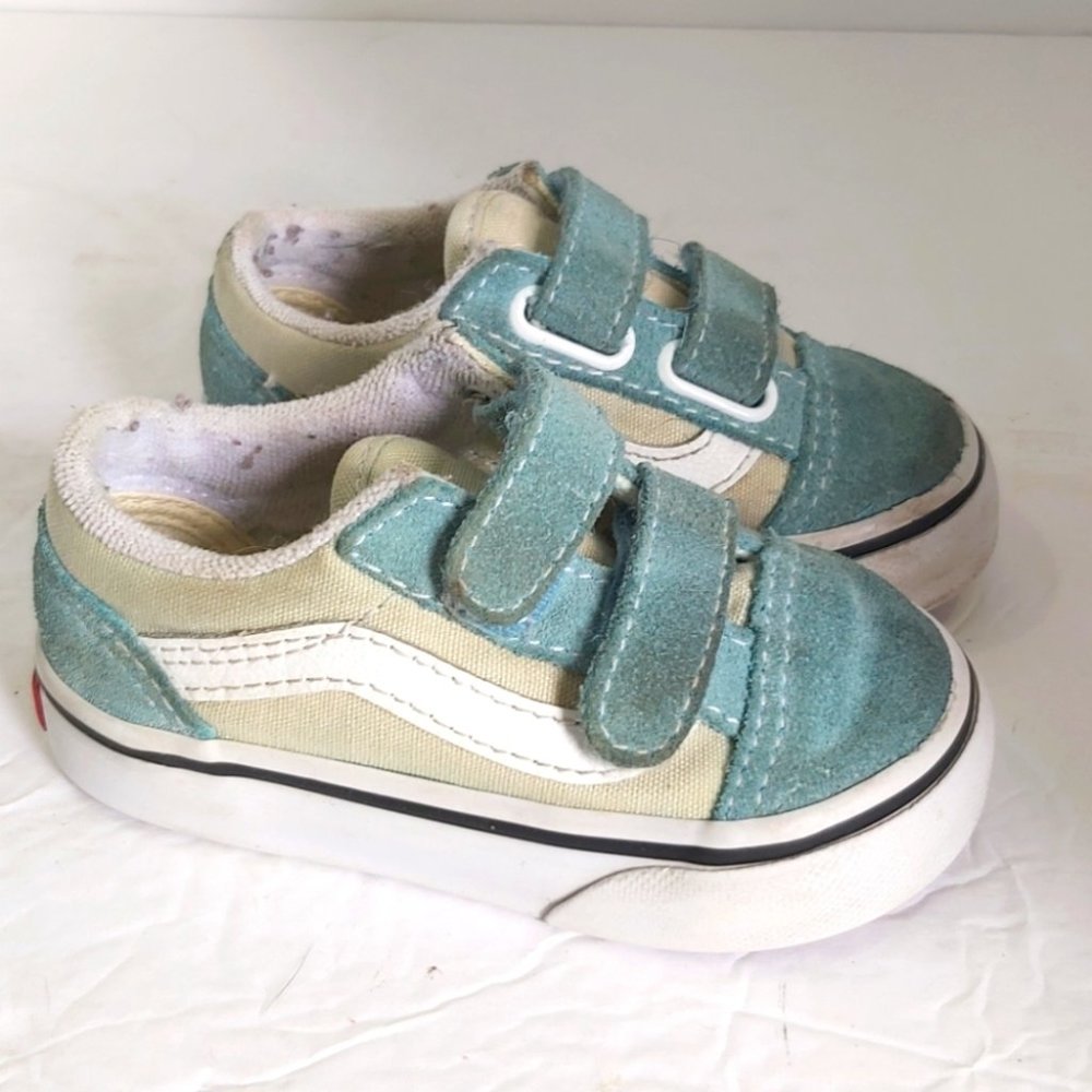 VANS | Toddler Girls Running Shoes Green White Size 5